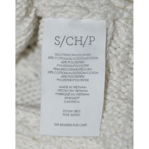 Cabi Fiesta Fringe Sweater Small Boxy Poncho Boho Coastal Beachy Half Sleeves - Picture 9 of 10